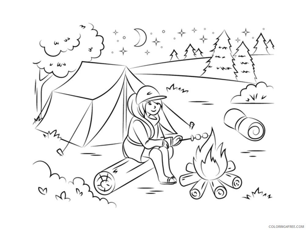 Camping Coloring Pages Camping 21 Printable 2021 1324 Coloring4free
