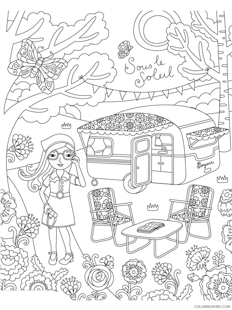 Camping Coloring Pages Camping 22 Printable 2021 1325 Coloring4free