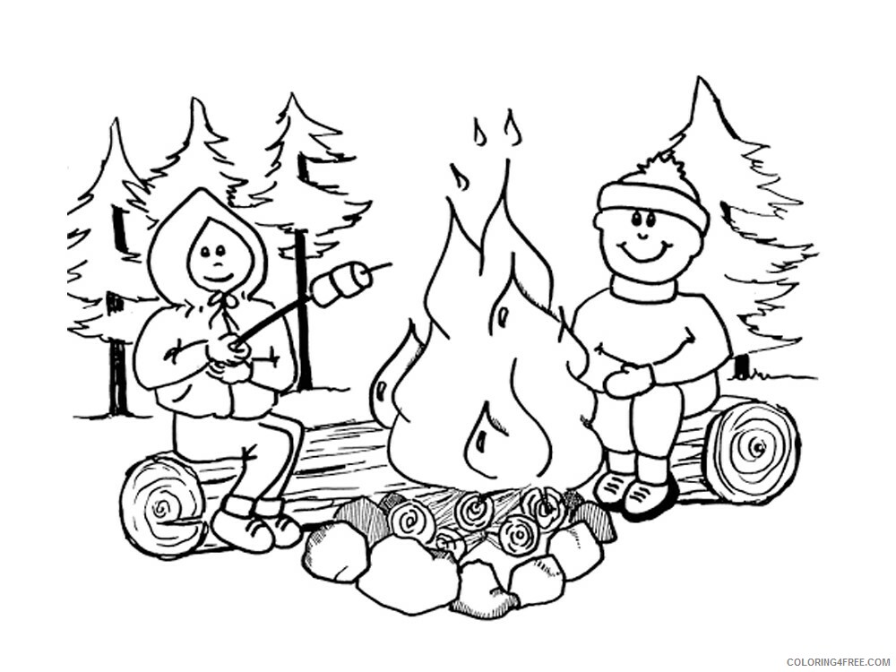 Camping Coloring Pages Camping 23 Printable 2021 1326 Coloring4free