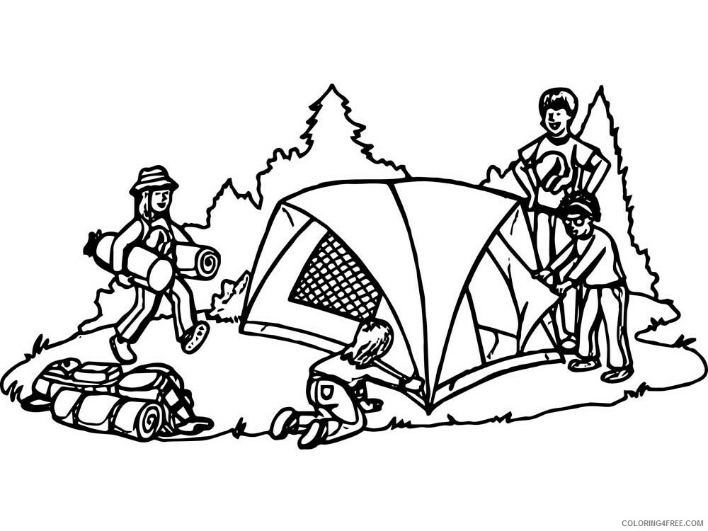 Camping Coloring Pages Camping 5 2 Printable 2021 1329 Coloring4free