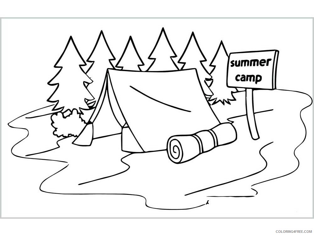 Camping Coloring Pages Camping 6 Printable 2021 1331 Coloring4free
