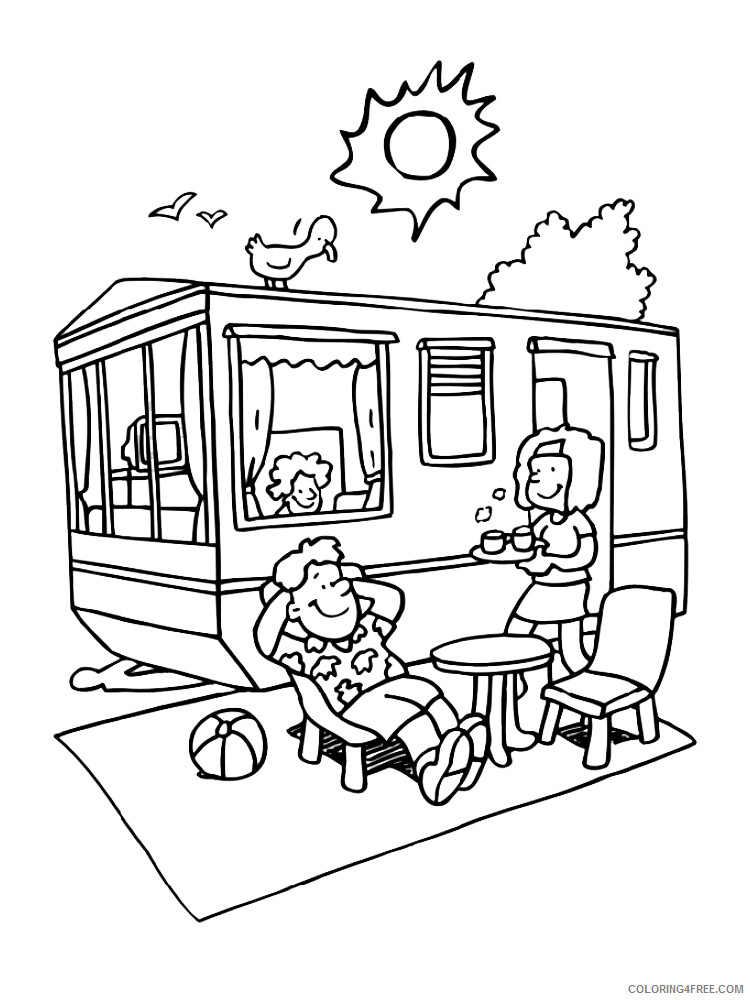 Camping Coloring Pages Camping 9 Printable 2021 1335 Coloring4free