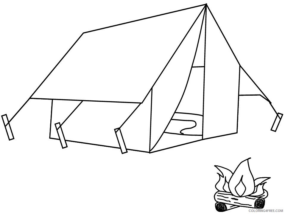 Camping Coloring Pages camping Printable 2021 1293 Coloring4free