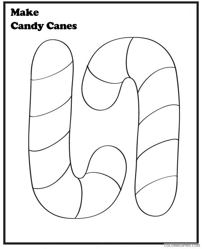 Candy Coloring Pages Candy Cane For Kids Printable 2021 1360 Coloring4free