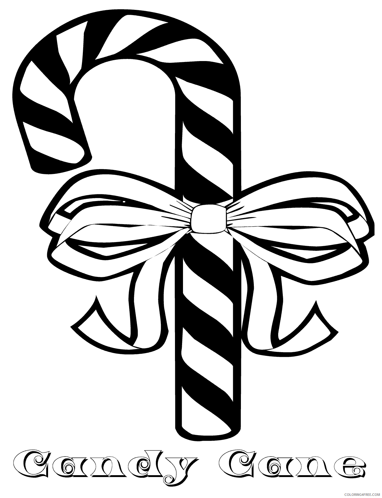 Candy Coloring Pages Candy Cane Photos Printable 2021 1361 Coloring4free