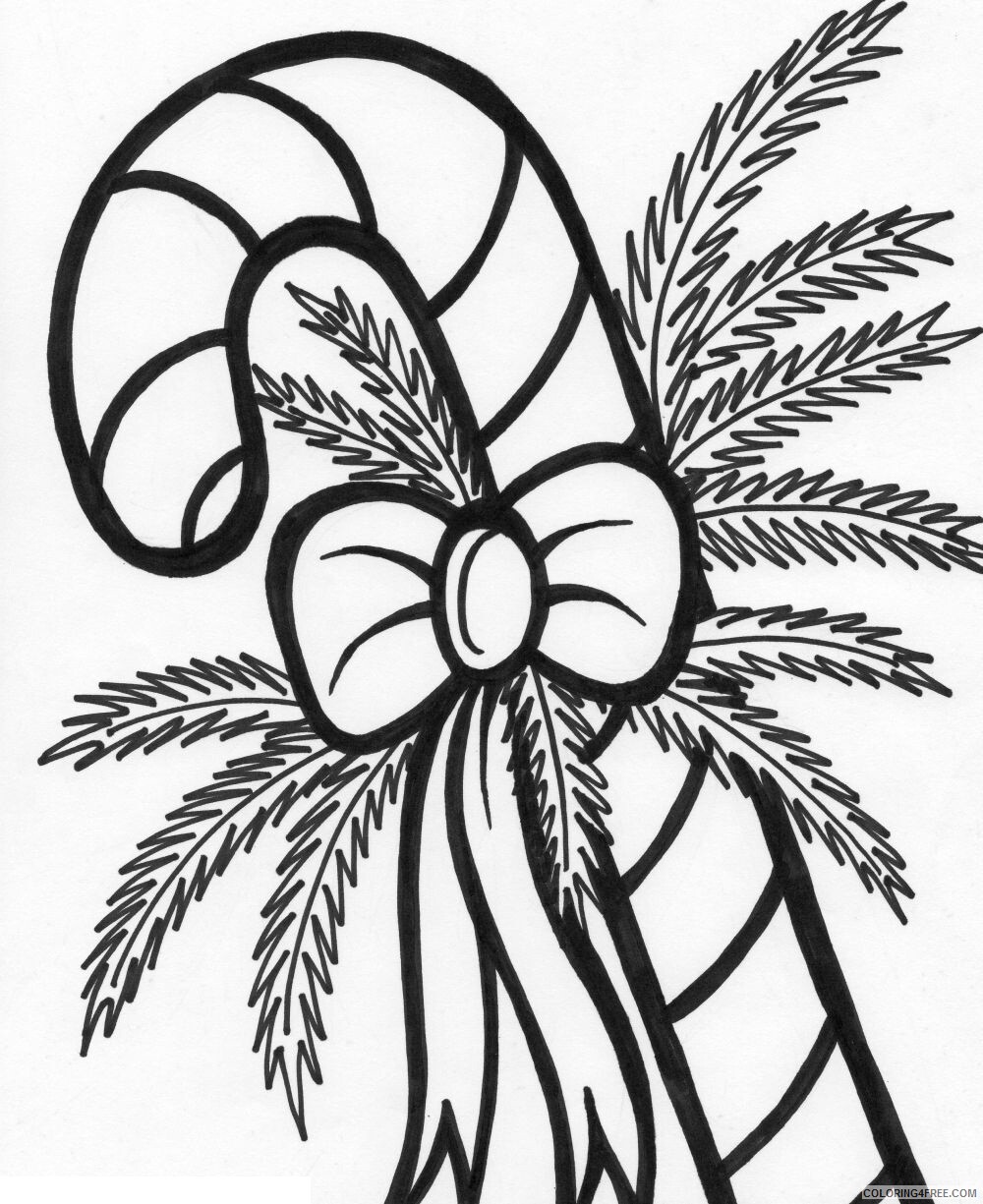 Candy Coloring Pages Candy Cane Pictures Printable 2021 1362 Coloring4free