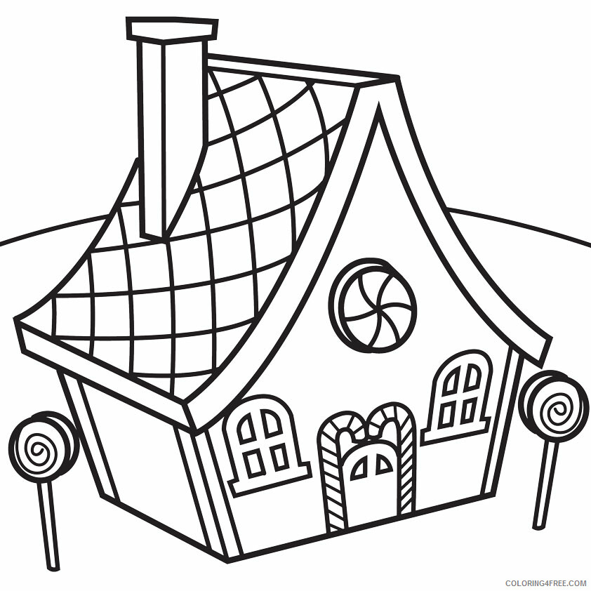 Candy Coloring Pages Candy House Printable 2021 1373 Coloring4free