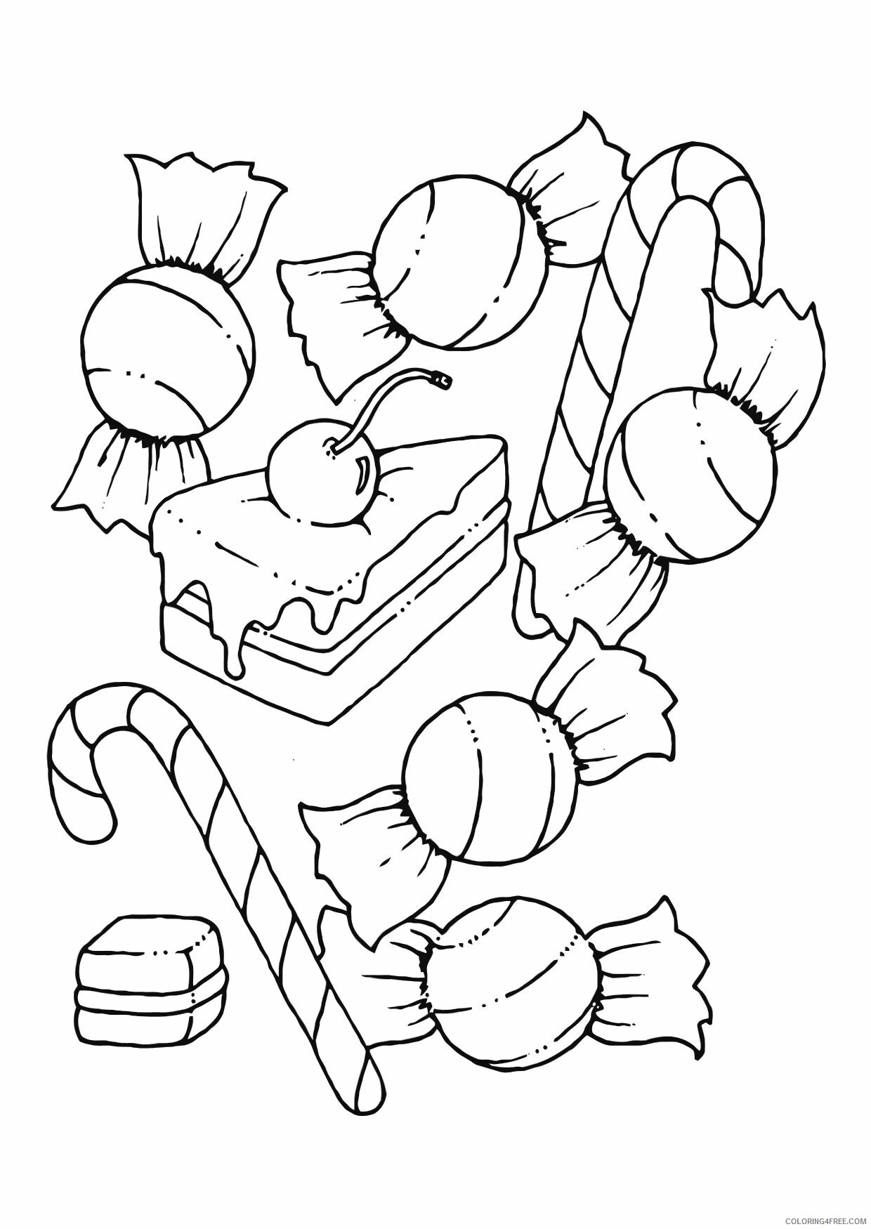 Candy Coloring Pages Candy Printable 2021 1370 Coloring4free
