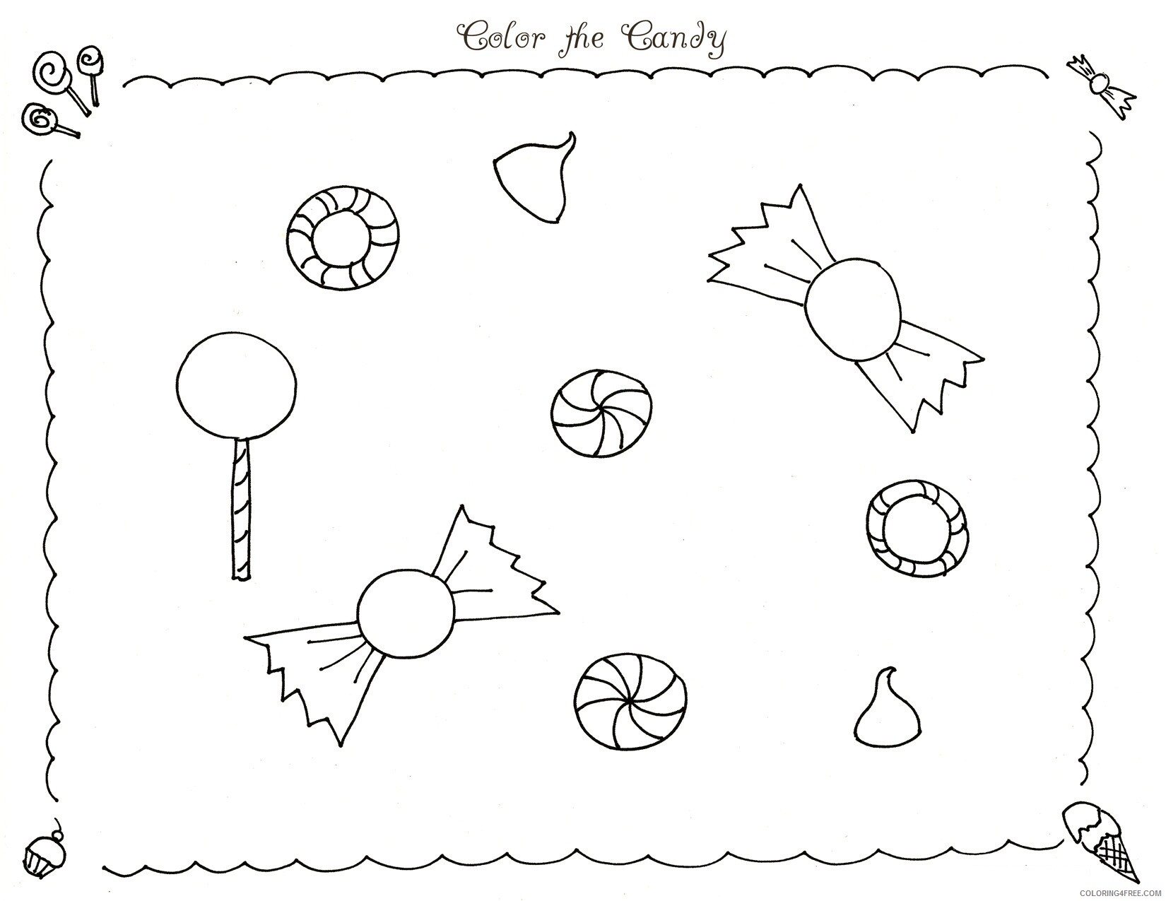 Candy Coloring Pages Candy Printable 2021 1377 Coloring4free