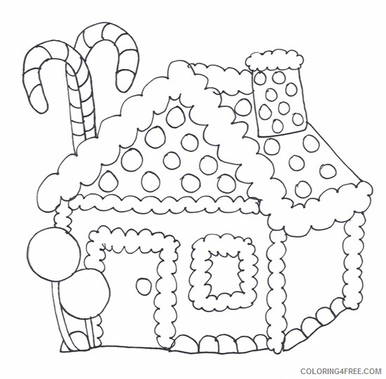 Candy Coloring Pages Printable Candy Canes House Printable 2021 1395 Coloring4free