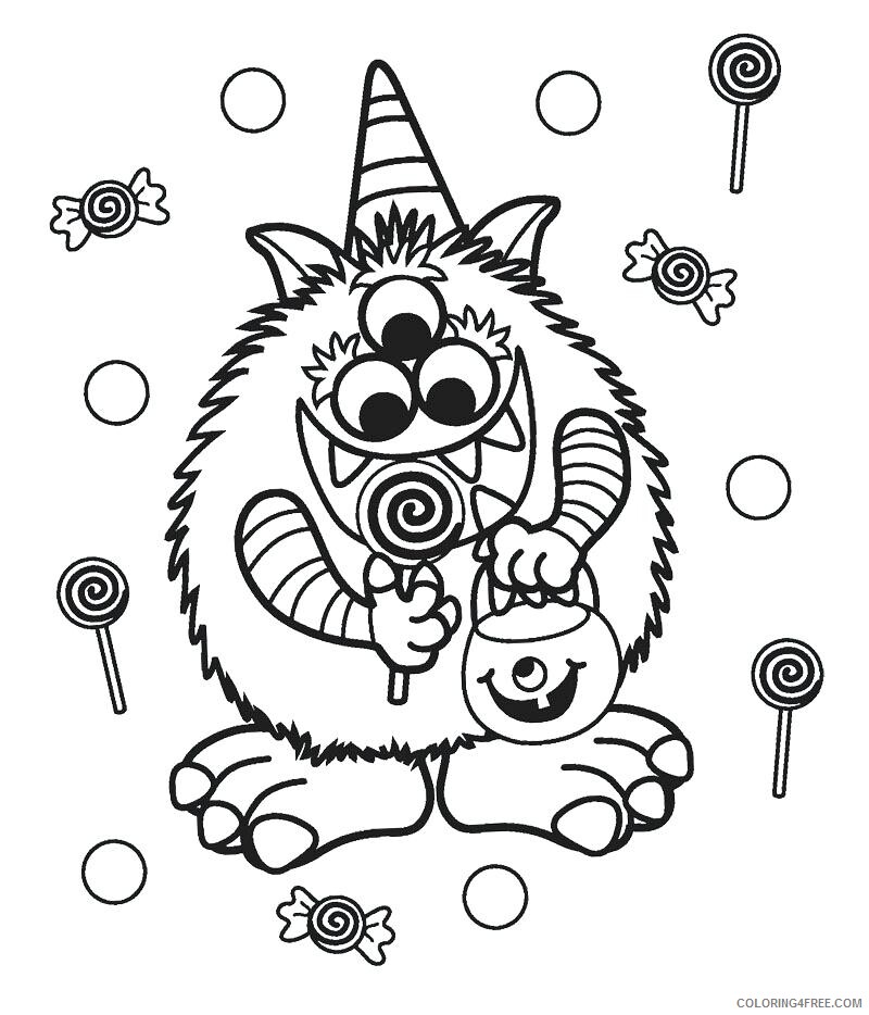 Candy Coloring Pages halloween candy corn cotton Printable 2021 1386 Coloring4free
