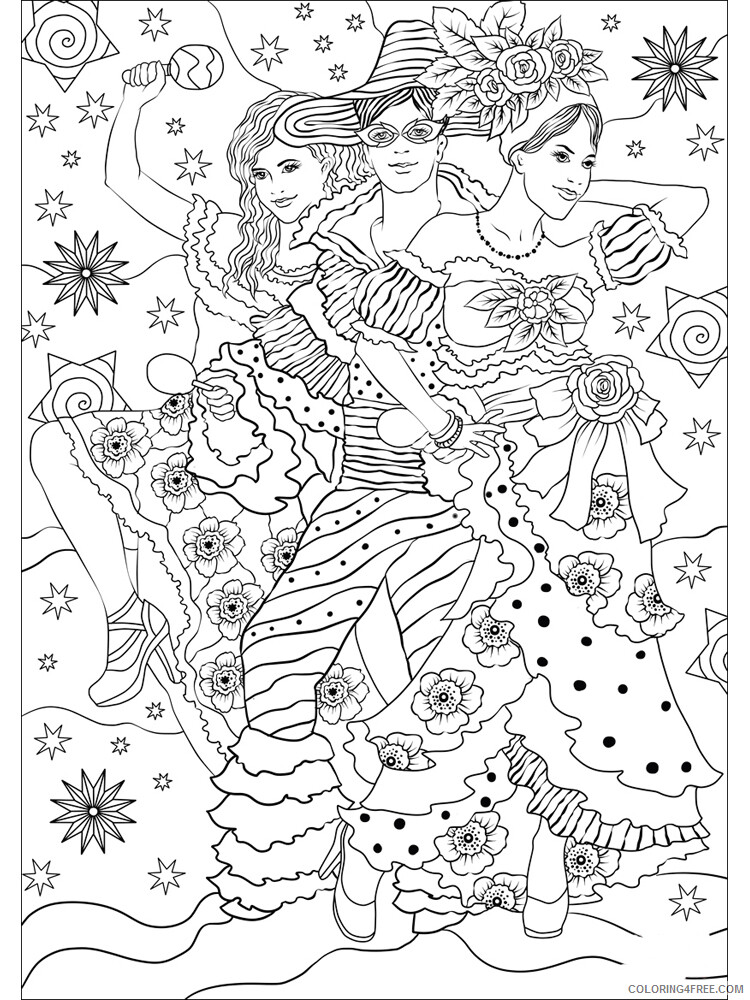 Carnival Coloring Pages Carnival 6 Printable 2021 1415 Coloring4free