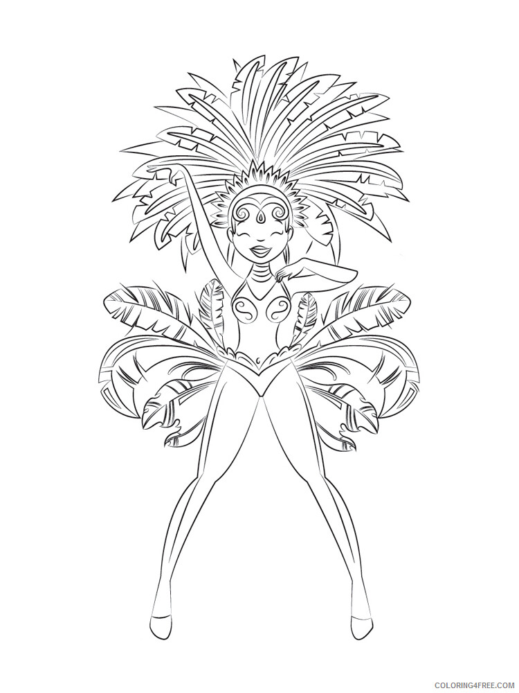 Carnival Coloring Pages Carnival 8 Printable 2021 1417 Coloring4free