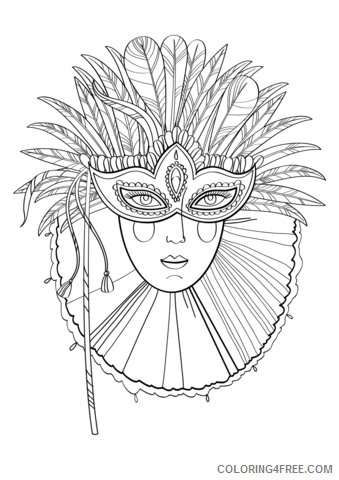 Carnival Coloring Pages carnival mask Printable 2021 1419 Coloring4free