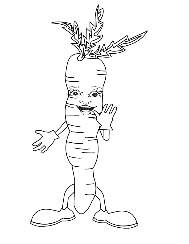 Carrot Coloring Pages Vegetables Food Carrot Printable 2021 528 Coloring4free