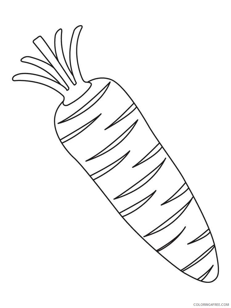 Carrot Coloring Pages Vegetables Food Vegetables Carrot 11 Printable 2021 546 Coloring4free