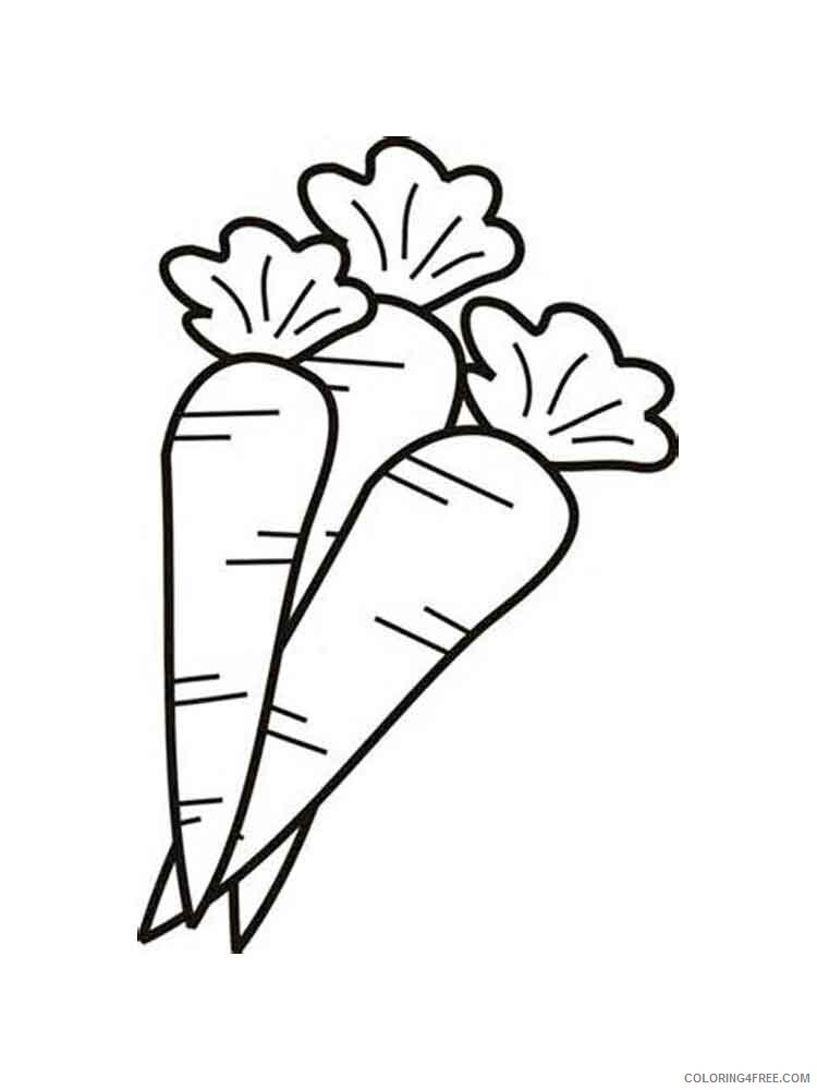 Carrot Coloring Pages Vegetables Food Vegetables Carrot 12 Printable 2021 547 Coloring4free