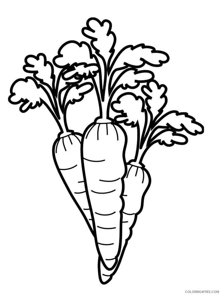 Carrot Coloring Pages Vegetables Food Vegetables Carrot 2 Printable 2021 549 Coloring4free