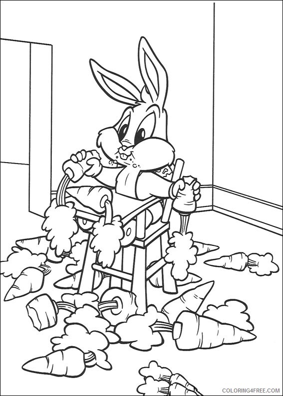 Carrot Coloring Pages Vegetables Food baby bugs eating carrots Printable 2021 514 Coloring4free