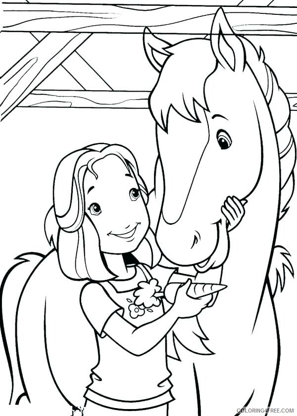Carrot Coloring Pages Vegetables Food holly friend feeding her cider carrot 2021 Coloring4free