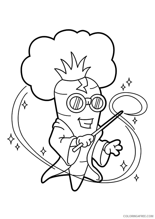 Carrot Coloring Pages Vegetables Food the carrot the magician Printable 2021 512 Coloring4free