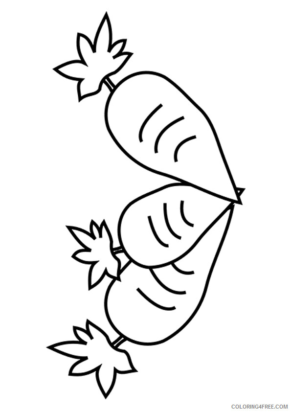 Carrot Coloring Pages Vegetables Food the carrots Printable 2021 511 Coloring4free