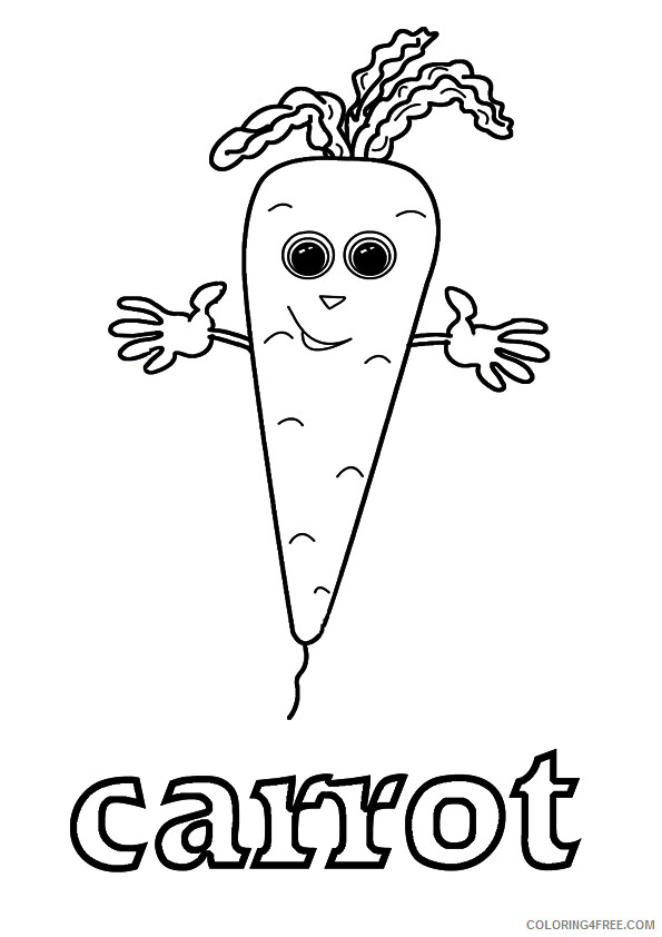 Carrot Coloring Pages Vegetables Food the mr carrot Printable 2021 510 Coloring4free