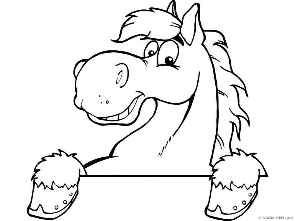 Cartoon Horse Coloring Pages cartoon horse 2 Printable 2021 1444 Coloring4free