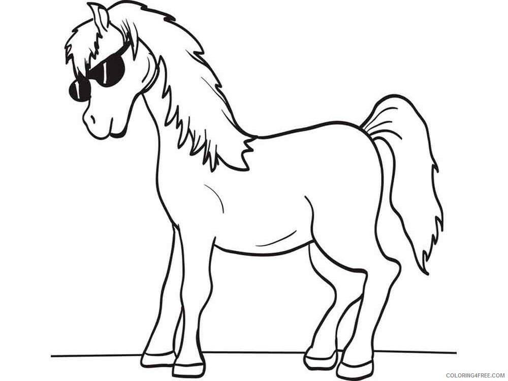 Cartoon Horse Coloring Pages cartoon horse 4 Printable 2021 1445 Coloring4free