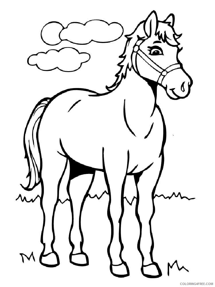 Cartoon Horse Coloring Pages cartoon horse 5 Printable 2021 1446 Coloring4free