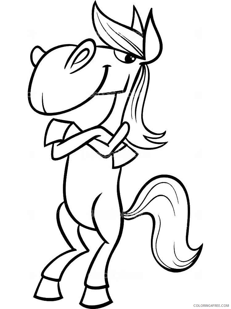 Cartoon Horse Coloring Pages cartoon horse 8 Printable 2021 1447 Coloring4free