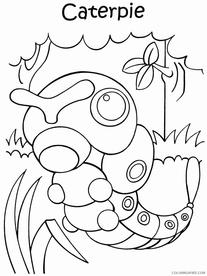 Caterpie Pokemon Characters Printable Coloring Pages 71 2021 008 Coloring4free