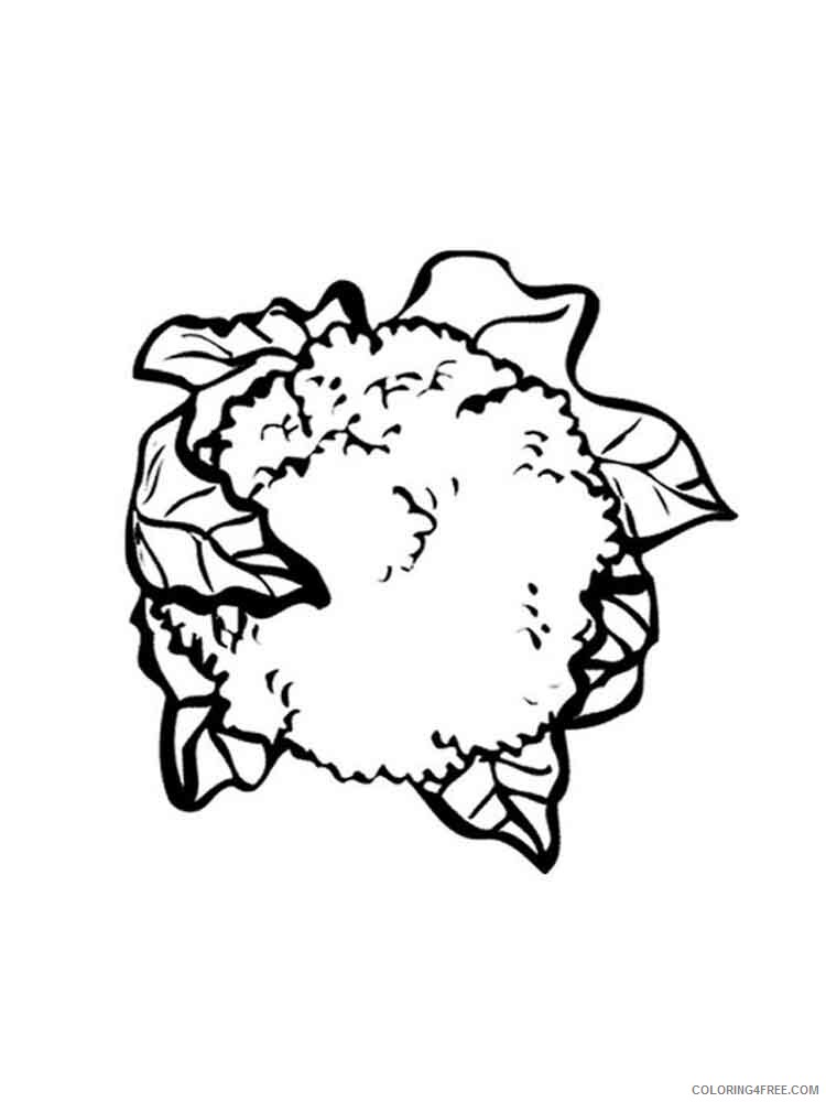 Cauliflower Coloring Pages Vegetables Food Vegetables Cauliflower Print 2021 557 Coloring4free