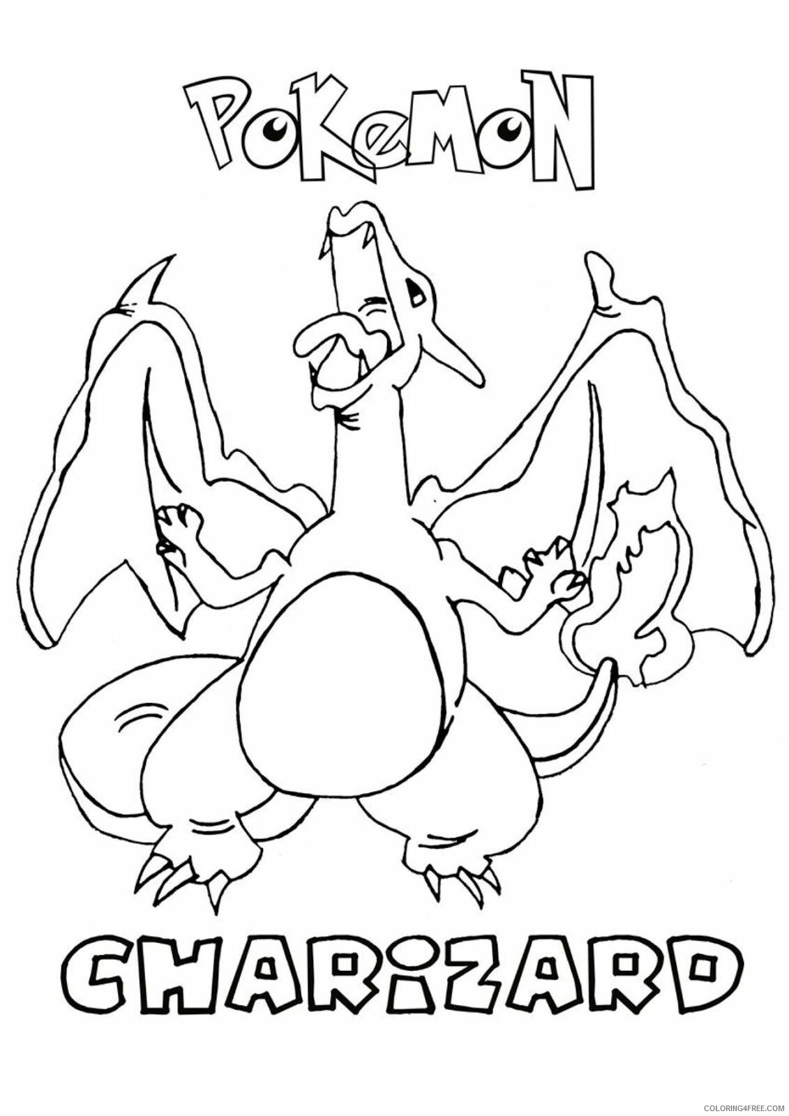 Charizard Pokemon Characters Printable Coloring Pages Charizard Pokemon 2021 010 Coloring4free