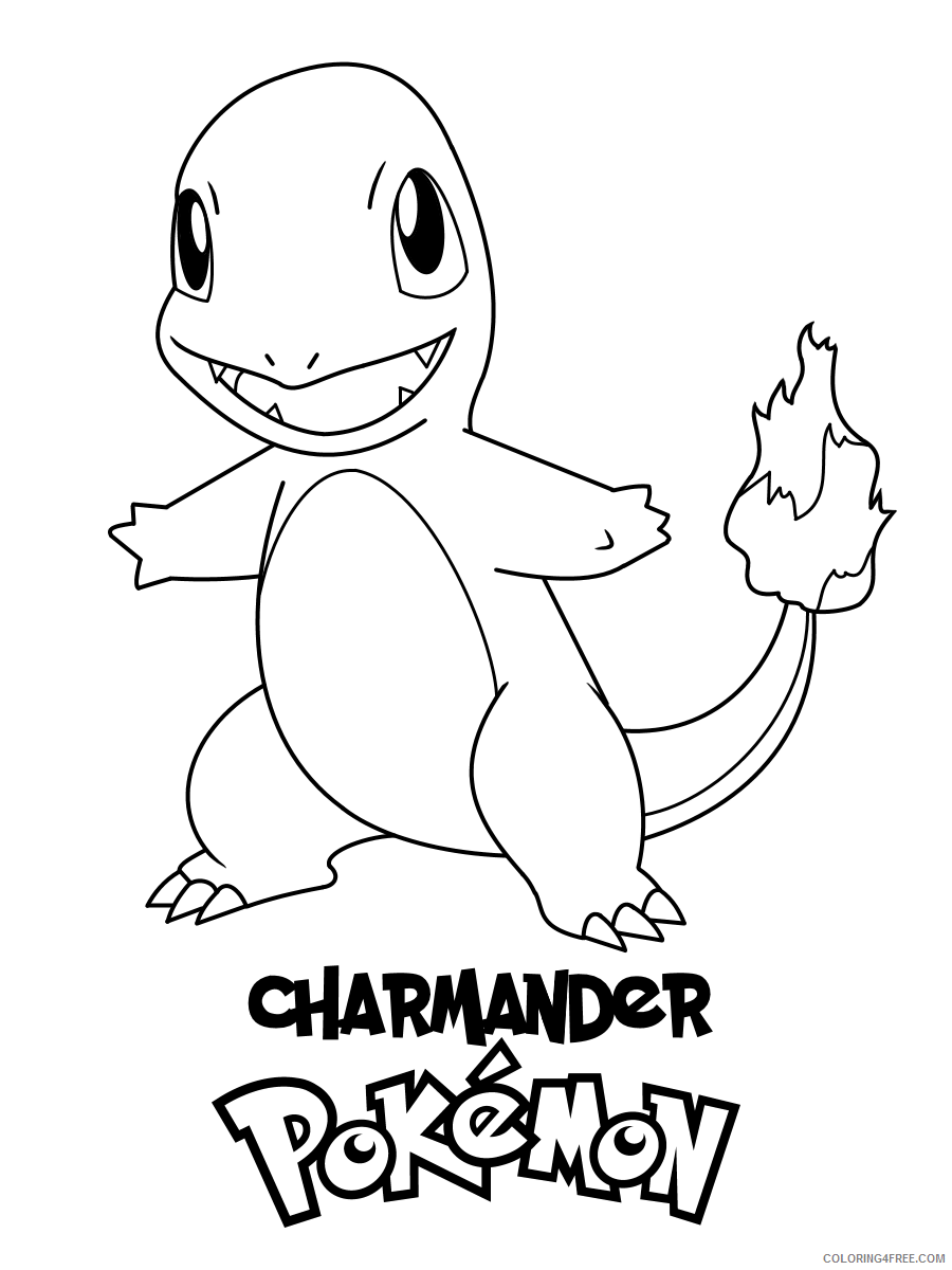 Charmander Pokemon Characters Printable Coloring Pages Charmander Pokemon 2021 016 Coloring4free