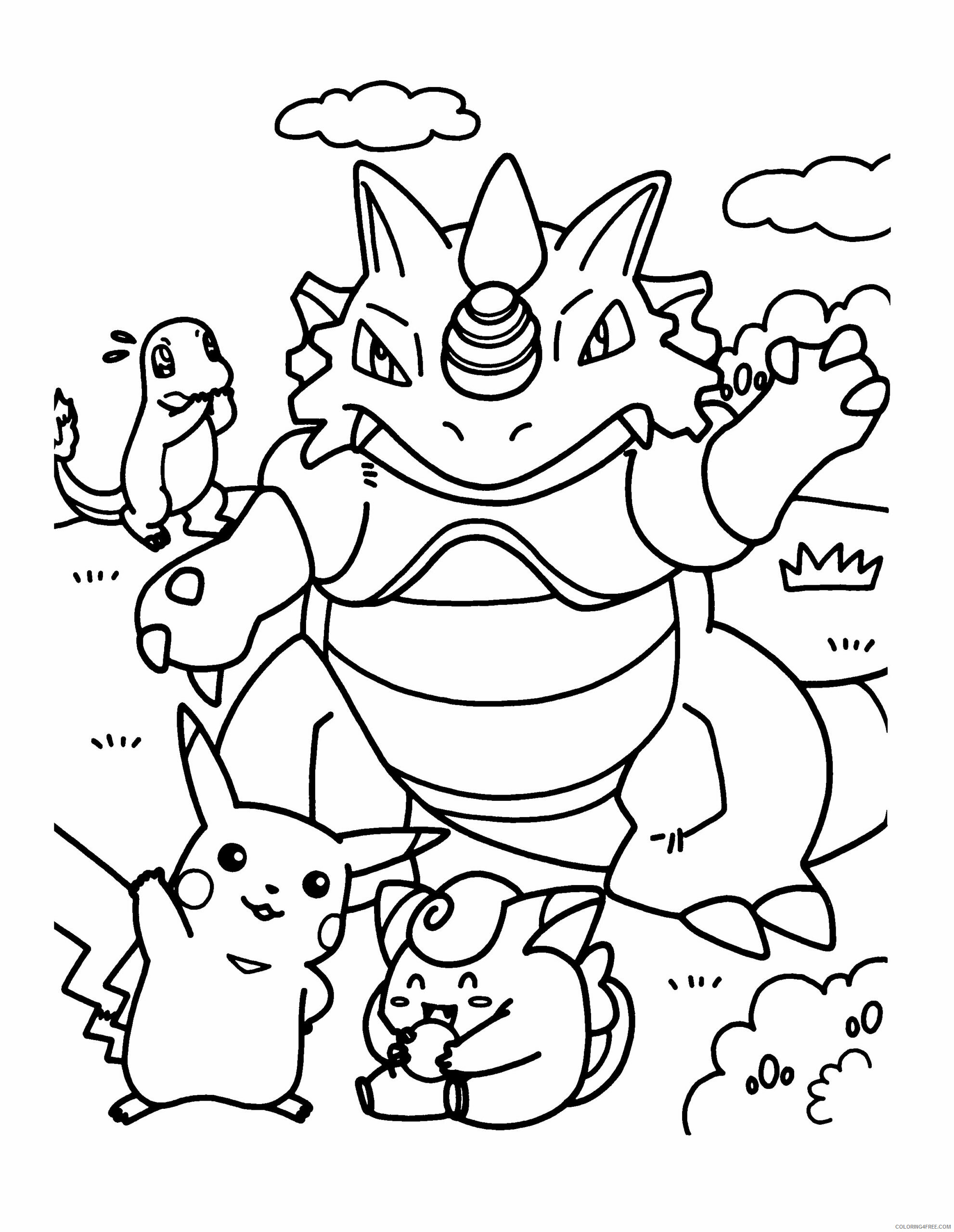 Charmander Pokemon Characters Printable Coloring Pages Ridon Clefairy And Charmander 2021 017 Coloring4free Coloring4free Com