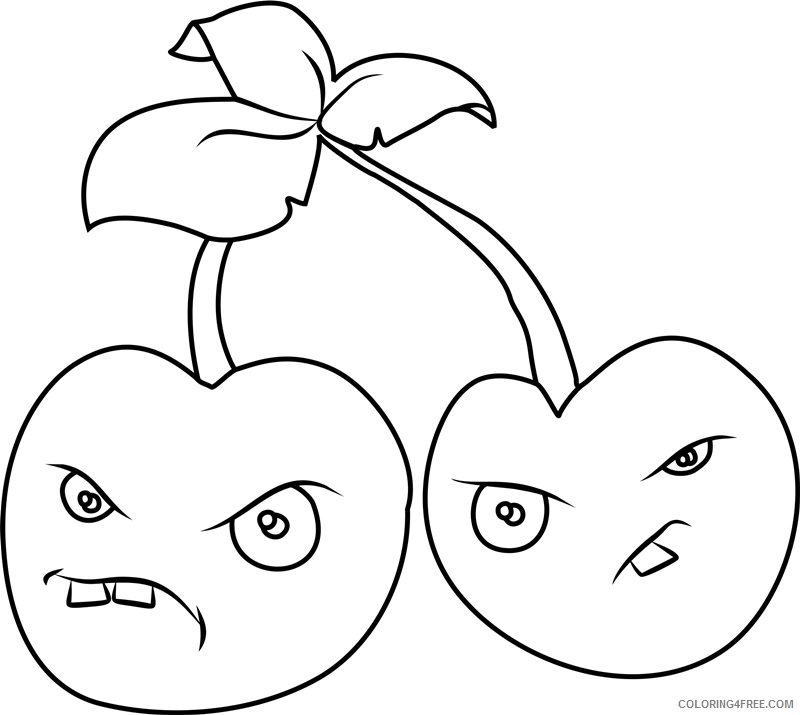 Cherry Coloring Pages Fruits Food 1530495943_cherry bomb1 Printable 2021 157 Coloring4free