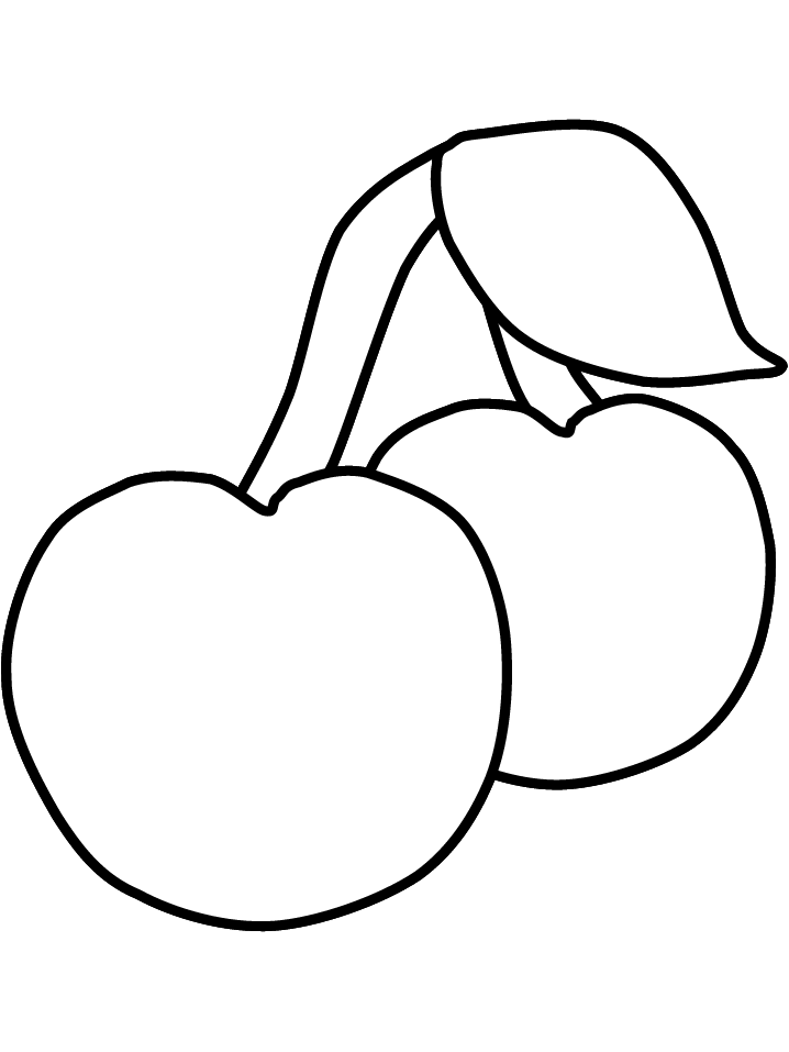 Cherry Coloring Pages Fruits Food cherries3 Printable 2021 159 Coloring4free