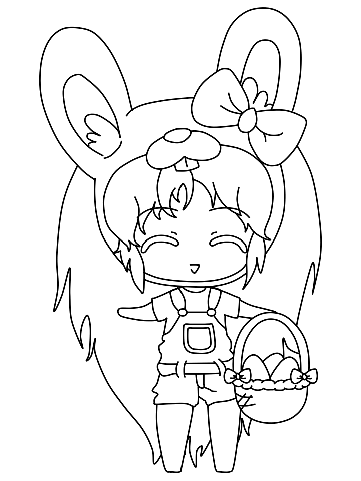Chibi Printable Coloring Pages Anime chibi bunny2 2021 0064 Coloring4free