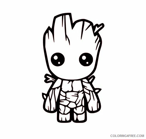 Chibi Printable Coloring Pages Anime chibi groot a4 2021 0042 Coloring4free