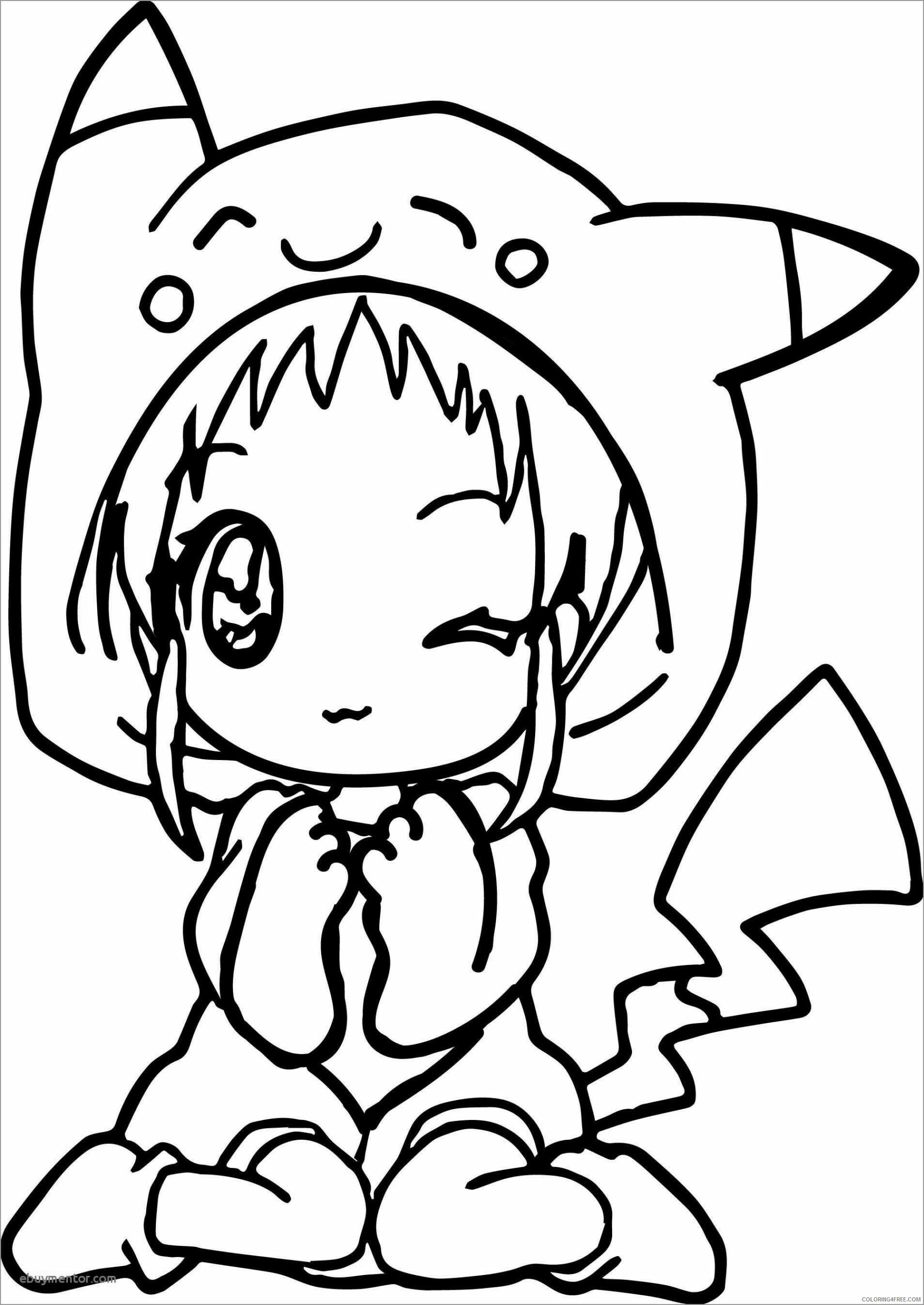 Chibi Printable Coloring Pages Anime cute anime chibi girl 2021 0103 Coloring4free
