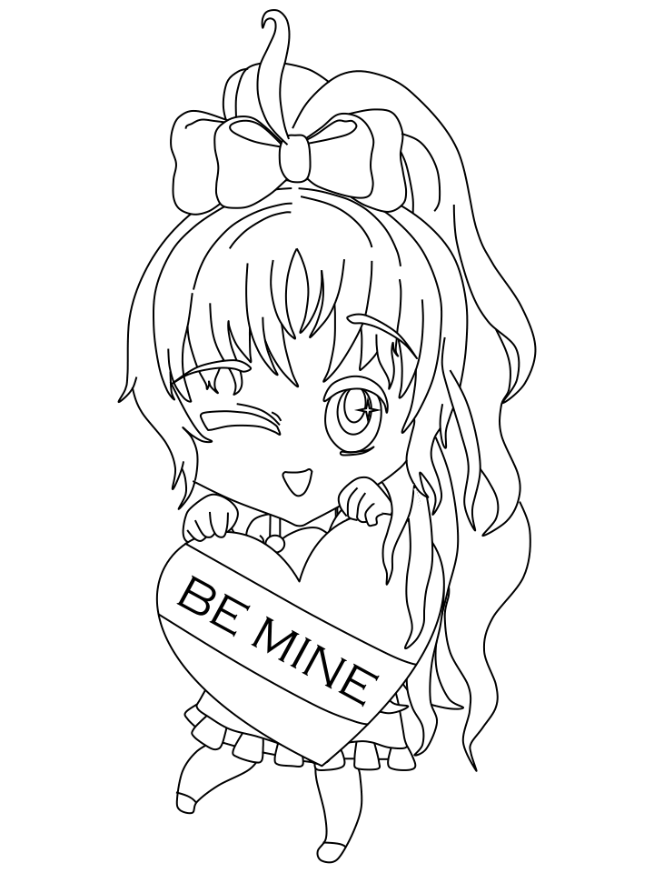 Chibi Printable Coloring Pages Anime girl chibi 2021 0108 Coloring4free