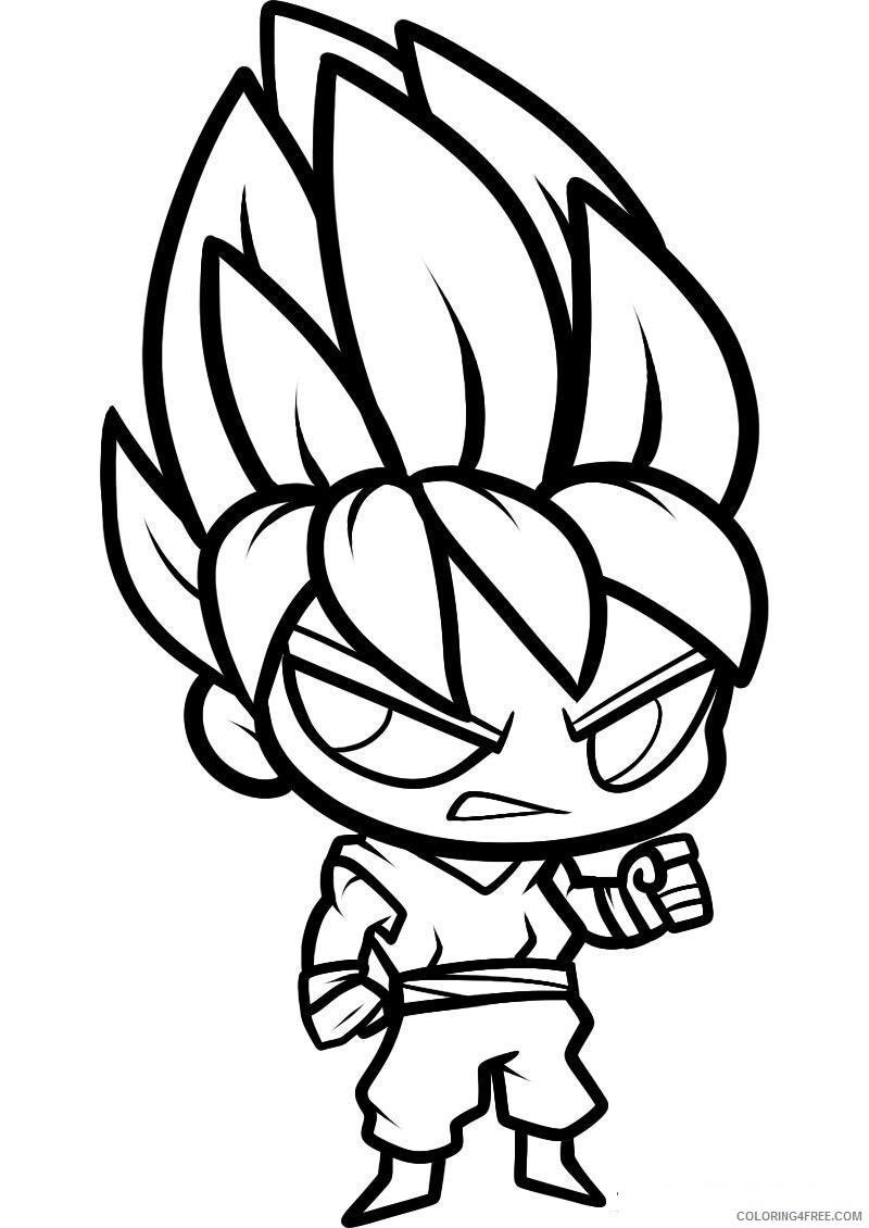 Chibi Printable Coloring Pages Anime how to draw a chibi super saiyan step 2021 Coloring4free