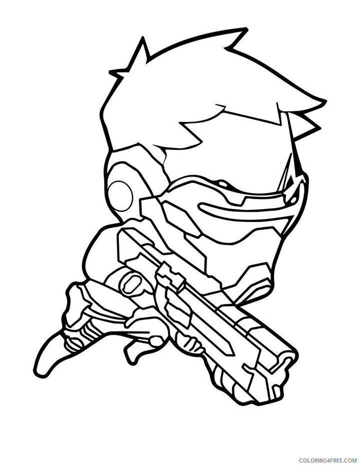 Chibi Printable Coloring Pages Anime overwatch chibi soldier 14 2021 0041 Coloring4free