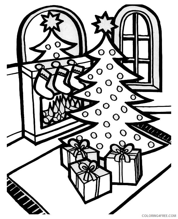 Christmas Tree Coloring Pages Tree Nature Lovely Lineart Printable 2021 545 Coloring4free