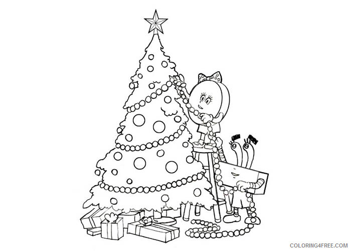 Christmas Tree Coloring Pages Tree Nature Winter tree Printable 2021 551 Coloring4free