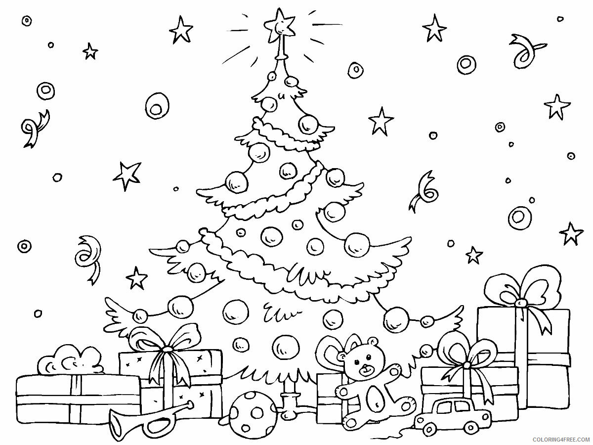 Christmas Tree Coloring Pages Tree Nature christmas tree Printable 2021 542 Coloring4free