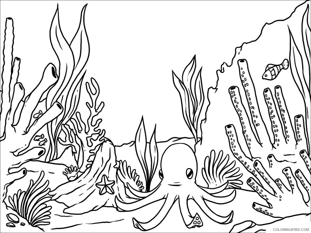 Coral Coloring Pages Nature Coral 4 Printable 2021 109 Coloring4free