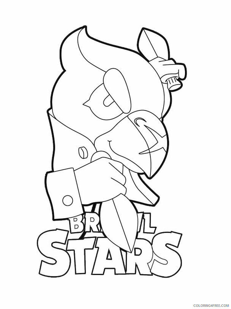 Crow Coloring Pages Games Crow Brawl Stars 1 Printable 2021 051 Coloring4free Coloring4free Com - brawl stars theme song 2021