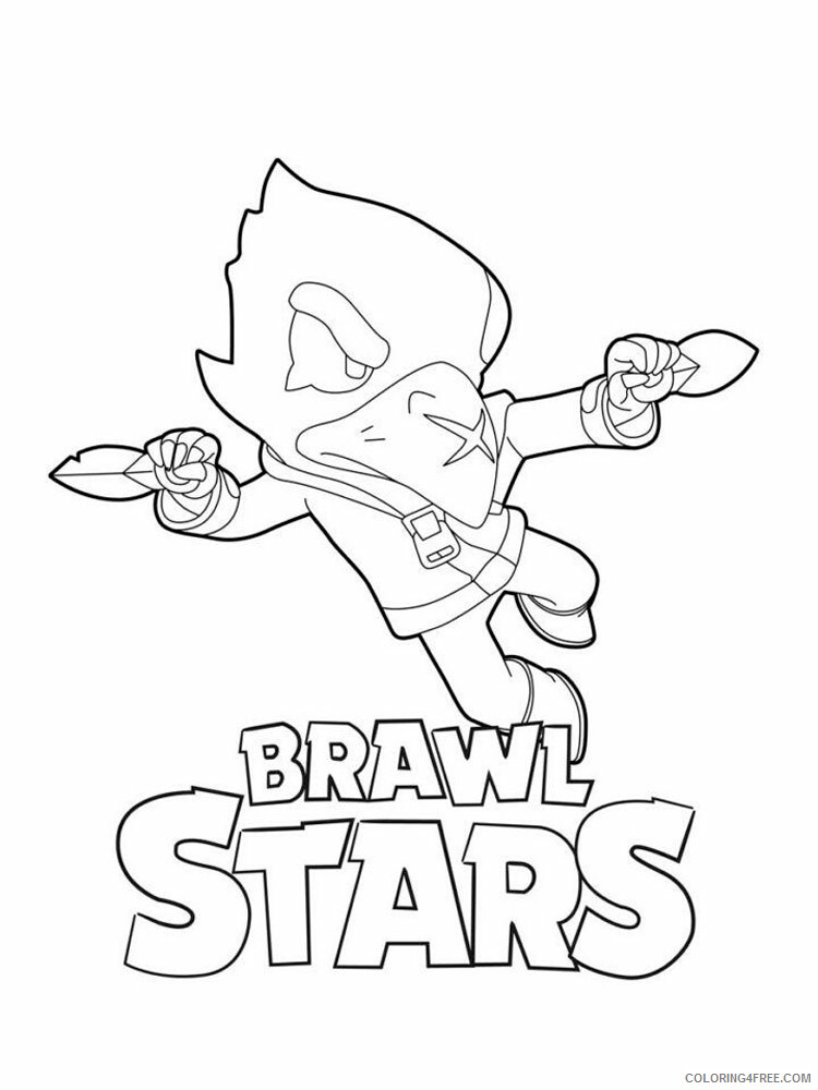 Crow Coloring Pages Games crow brawl stars 8 Printable 2021 058 Coloring4free